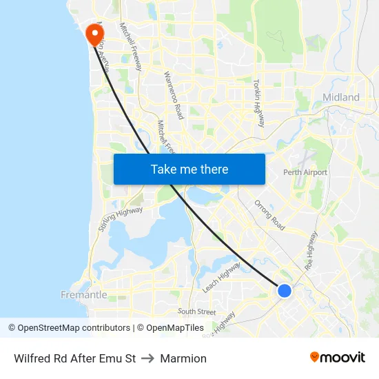 Wilfred Rd After Emu St to Marmion map