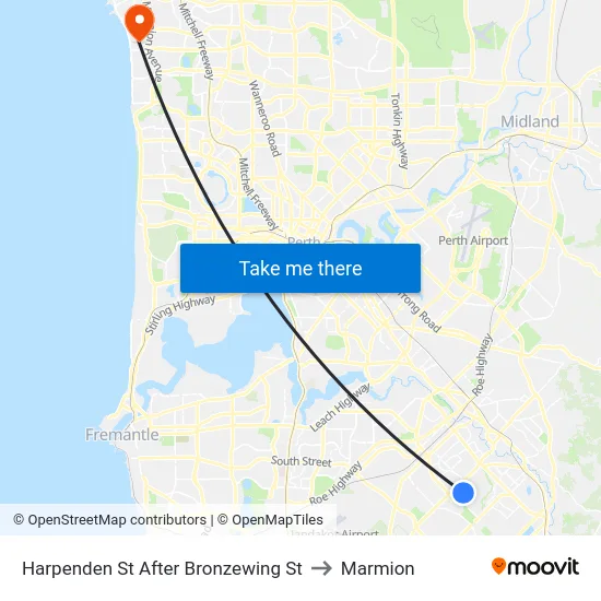 Harpenden St After Bronzewing St to Marmion map