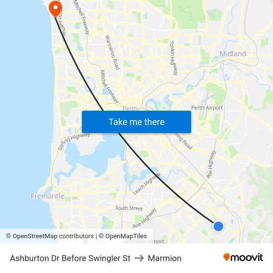 Ashburton Dr Before Swingler St to Marmion map