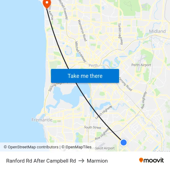 Ranford Rd After Campbell Rd to Marmion map