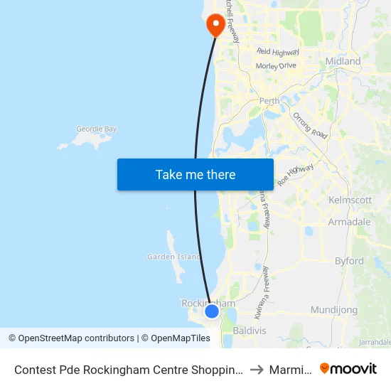 Contest Pde Rockingham Centre Shopping Ctr to Marmion map