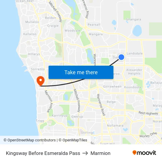 Kingsway   Before Esmeralda Pass to Marmion map