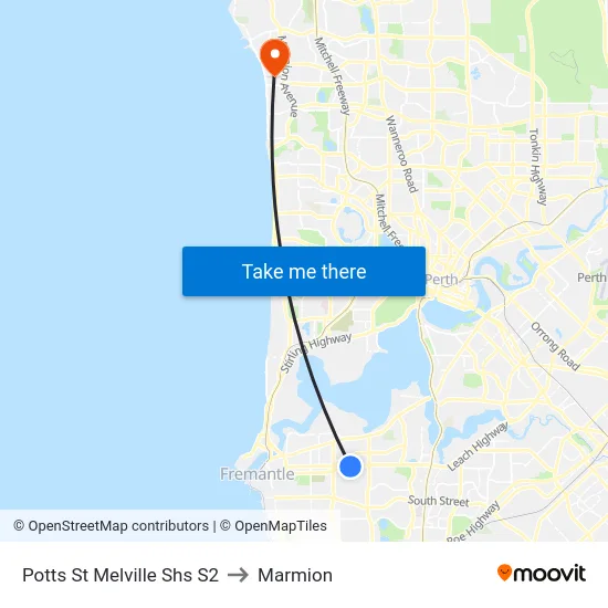 Potts St Melville Shs S2 to Marmion map