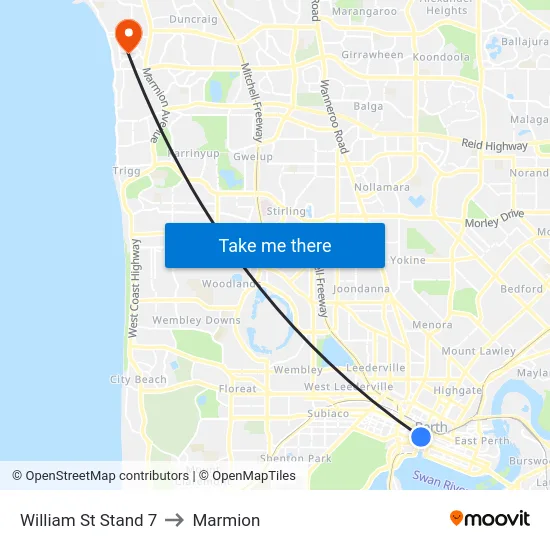 William St Stand 7 to Marmion map