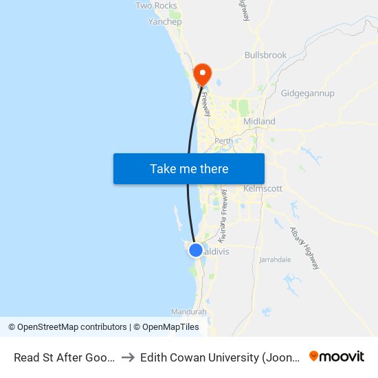 Read St After Goongarrie Dr to Edith Cowan University (Joondalup Campus) map
