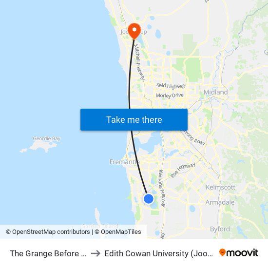 The Grange   Before Peafowl Wy to Edith Cowan University (Joondalup Campus) map