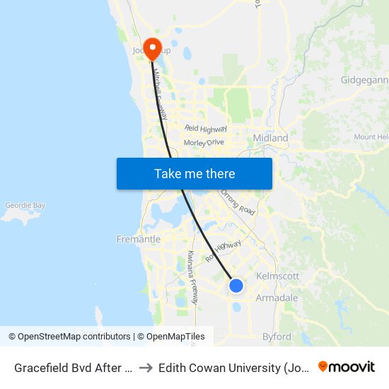 Gracefield Bvd After Hamelin Loop to Edith Cowan University (Joondalup Campus) map