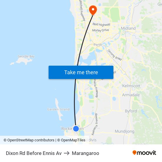 Dixon Rd Before Ennis Av to Marangaroo map