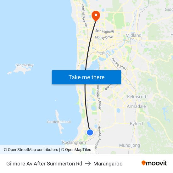 Gilmore Av After Summerton Rd to Marangaroo map