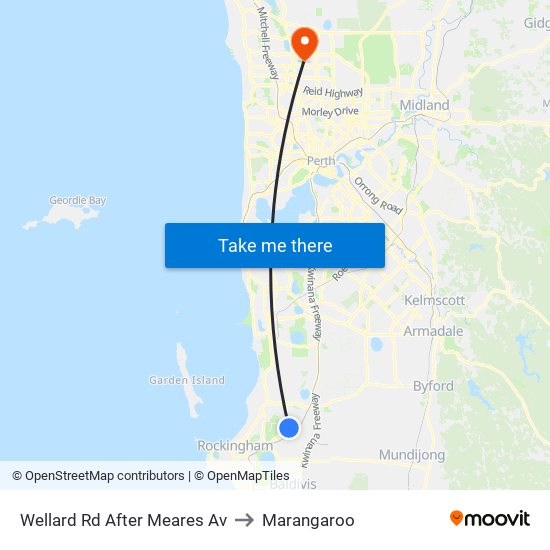 Wellard Rd After Meares Av to Marangaroo map