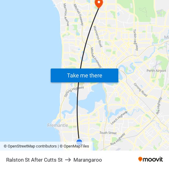 Ralston St After Cutts St to Marangaroo map