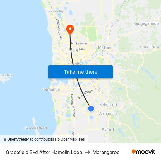 Gracefield Bvd After Hamelin Loop to Marangaroo map