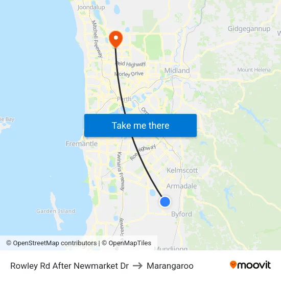 Rowley Rd After Newmarket Dr to Marangaroo map