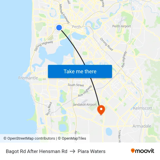 Bagot Rd After Hensman Rd to Piara Waters map