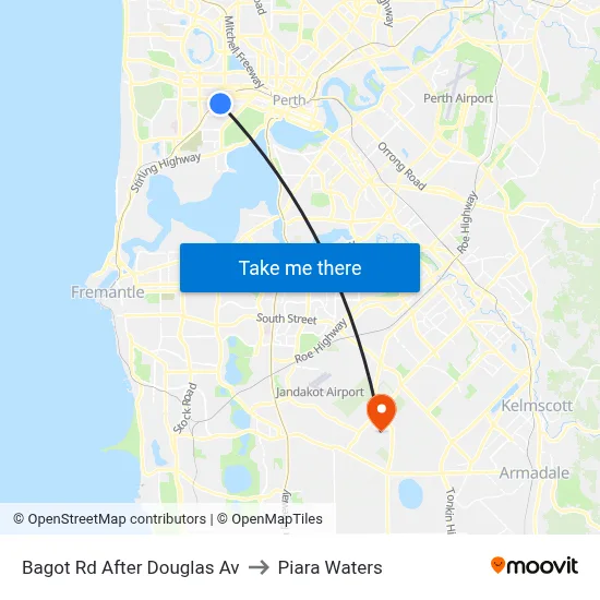 Bagot Rd After Douglas Av to Piara Waters map
