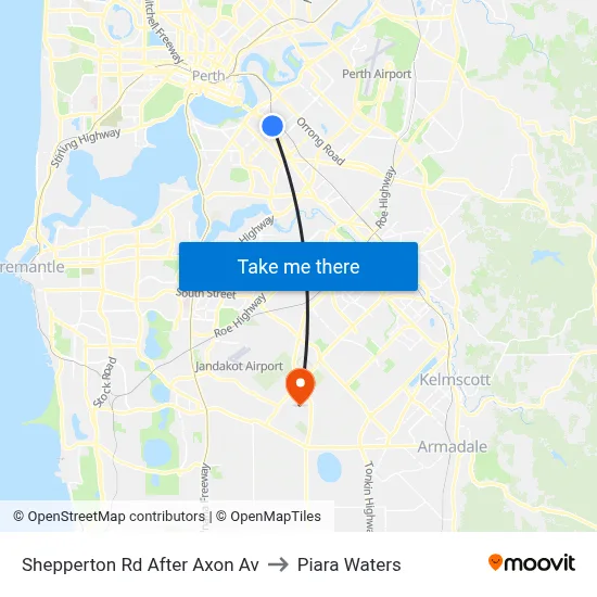Shepperton Rd After Axon Av to Piara Waters map