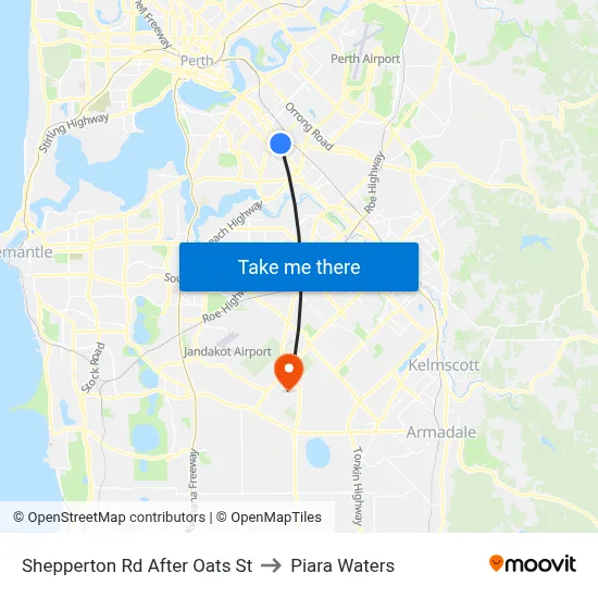 Shepperton Rd After Oats St to Piara Waters map