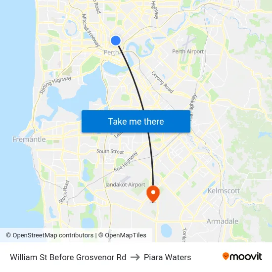 William St Before Grosvenor Rd to Piara Waters map