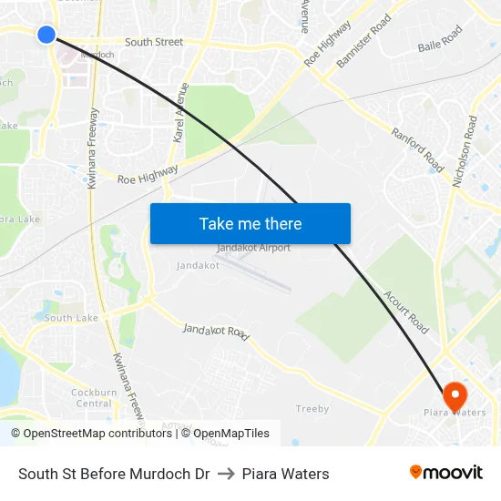 South St Before Murdoch Dr to Piara Waters map