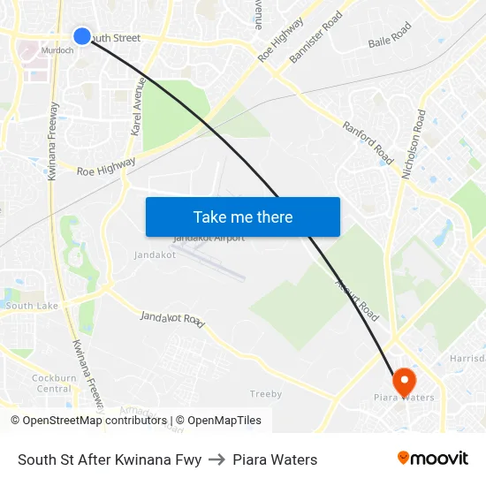 South St After Kwinana Fwy to Piara Waters map
