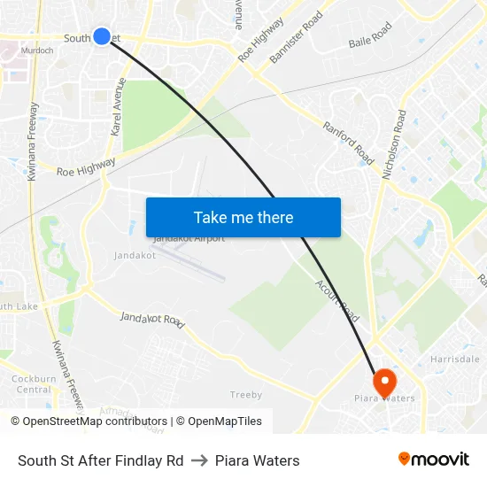 South St After Findlay Rd to Piara Waters map