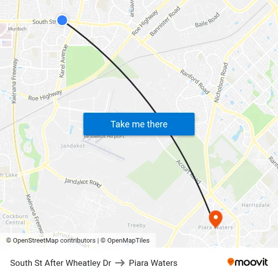 South St After Wheatley Dr to Piara Waters map