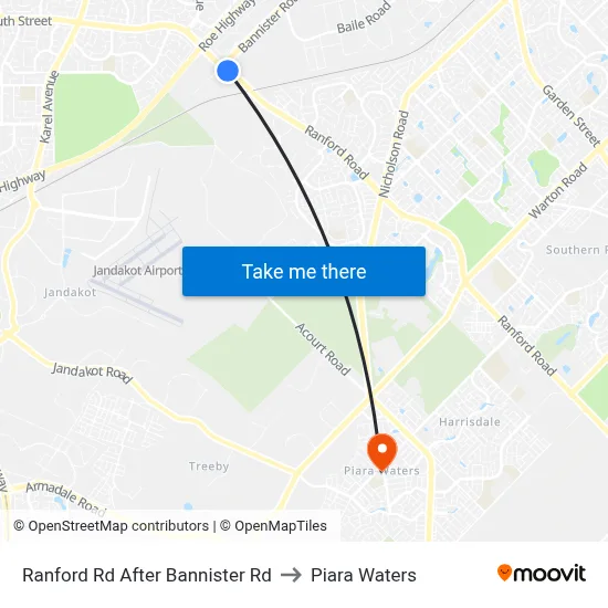 Ranford Rd After Bannister Rd to Piara Waters map