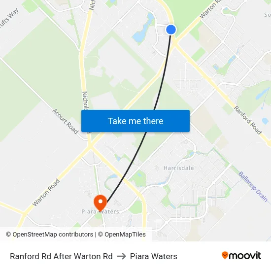 Ranford Rd After Warton Rd to Piara Waters map