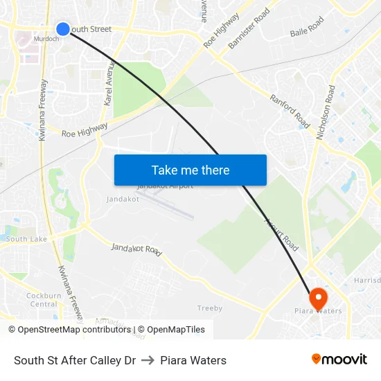 South St After Calley Dr to Piara Waters map