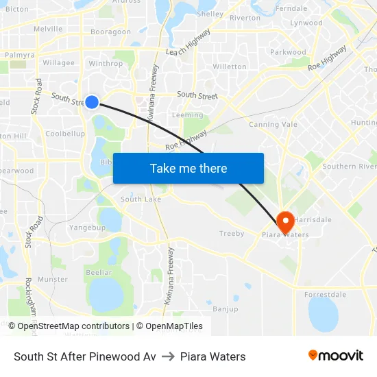 South St After Pinewood Av to Piara Waters map