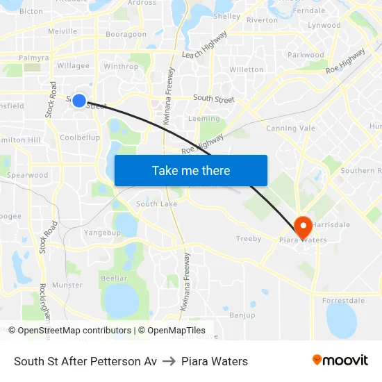 South St After Petterson Av to Piara Waters map
