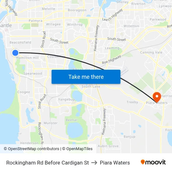 Rockingham Rd Before Cardigan St to Piara Waters map