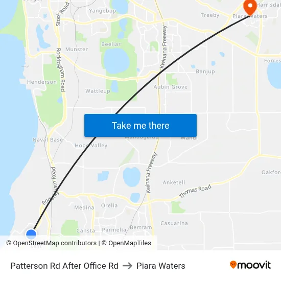 Patterson Rd After Office Rd to Piara Waters map