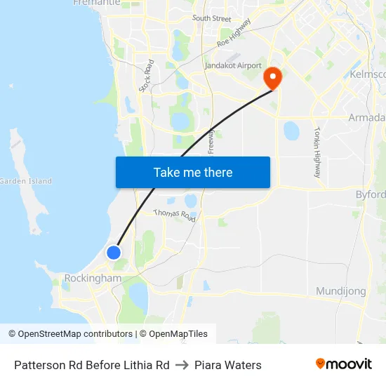 Patterson Rd Before Lithia Rd to Piara Waters map