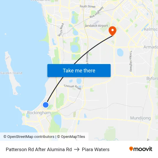 Patterson Rd After Alumina Rd to Piara Waters map