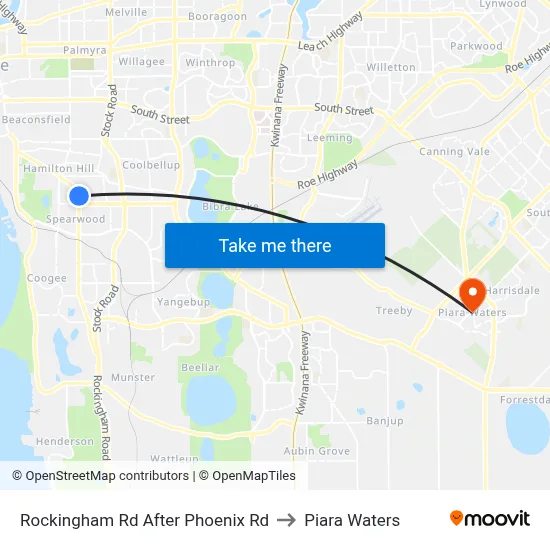 Rockingham Rd After Phoenix Rd to Piara Waters map