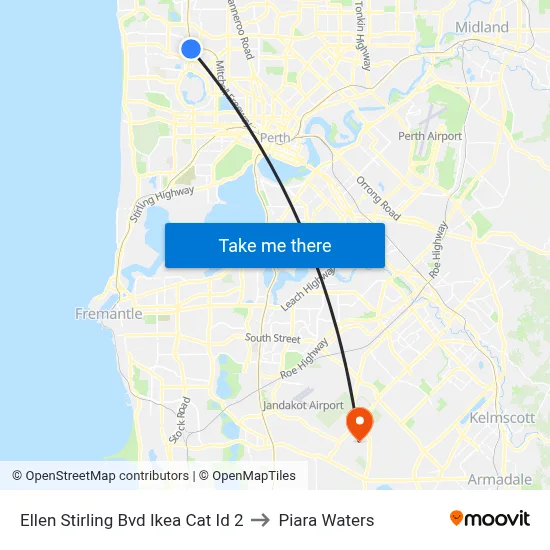 Ellen Stirling Bvd Ikea Cat Id 2 to Piara Waters map