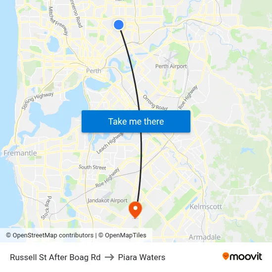 Russell St After Boag Rd to Piara Waters map