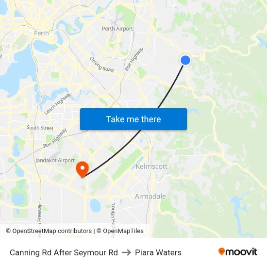 Canning Rd After Seymour Rd to Piara Waters map