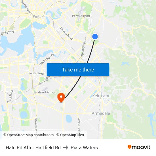 Hale Rd After Hartfield Rd to Piara Waters map