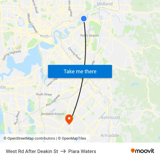 West Rd After Deakin St to Piara Waters map