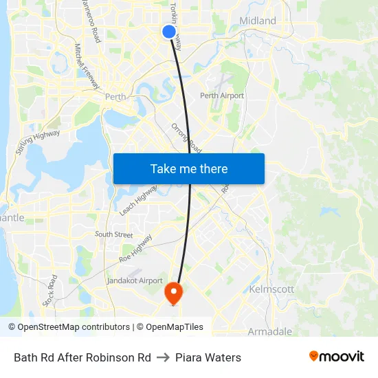 Bath Rd After Robinson Rd to Piara Waters map