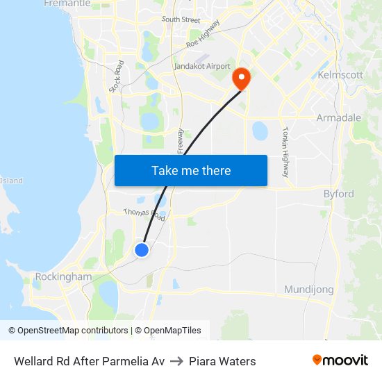 Wellard Rd After Parmelia Av to Piara Waters map