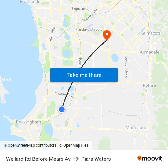 Wellard Rd Before Mears Av to Piara Waters map