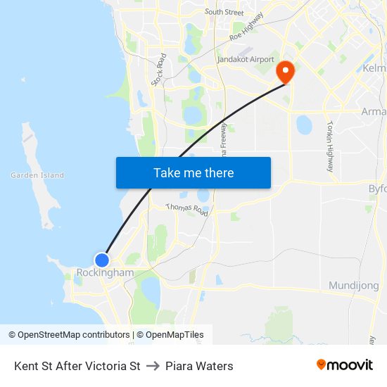 Kent St After Victoria St to Piara Waters map