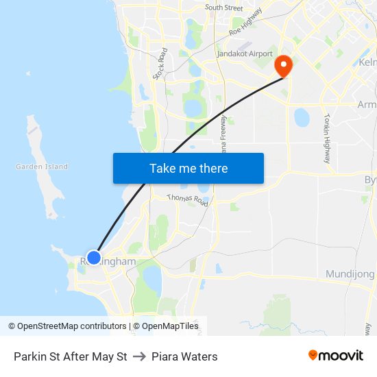 Parkin St After May St to Piara Waters map