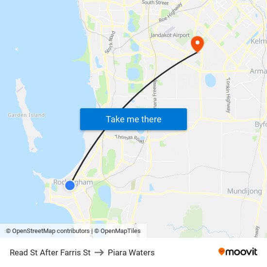 Read St After Farris St to Piara Waters map