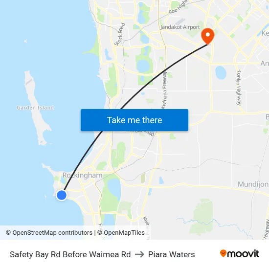 Safety Bay Rd Before Waimea Rd to Piara Waters map