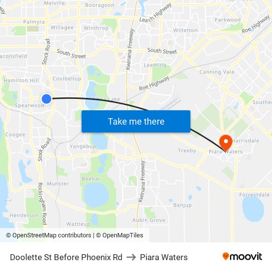 Doolette St Before Phoenix Rd to Piara Waters map