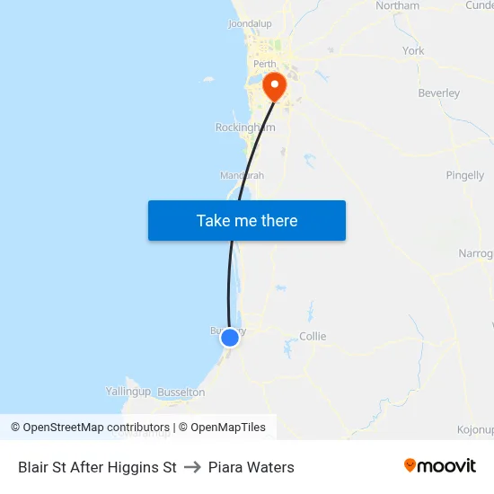 Blair St After Higgins St to Piara Waters map